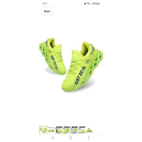 New W Size 6 M Size 4.5 Furuian Safety Green Yellow Steel Toe Shoes PPE Safety - Picture 1 of 12